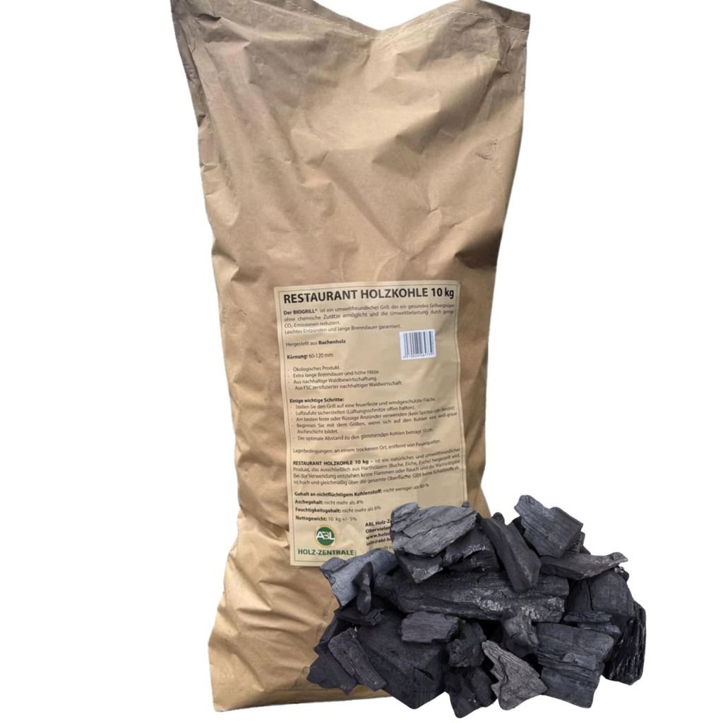 Premium Buchen-Grillholzkohle Palette 240 kg (16 x 15 kg) Gastro-Qualität